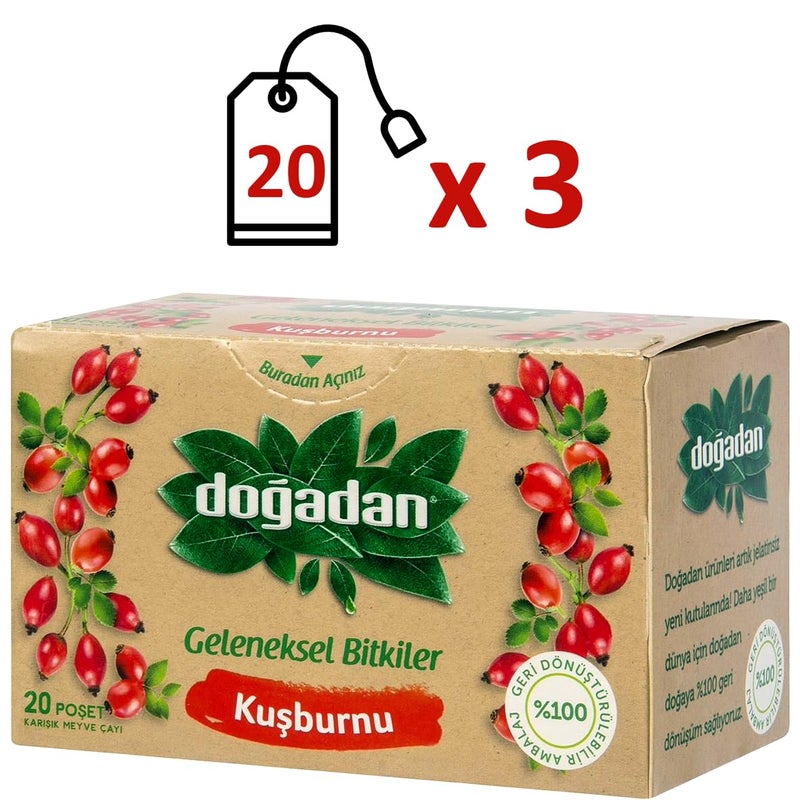 Dogadan Rosehip Tea (Pack of 3) - Image 2